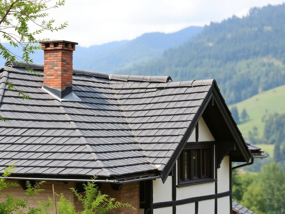 Elkészült cseréptető a budai dombok között